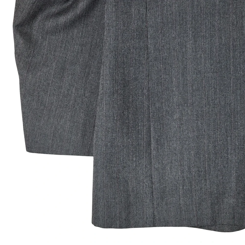 Vtg Kuppenheimer Blazer 40R Men Gray Tiny Herringbone Single Breasted USA Preppy
